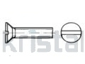 Wkręty z łbem stożkowym z nacięciem płaskim